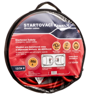 Startovací kabely 800 A, délka 3.5 m