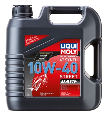 LIQUI MOLY Motorbike 4T 10W40 Street race, plně syntetický motorový olej 4 l