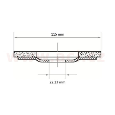 Lamelový kotouč plochý 115 mm (pro Inox/ocel, ocel, litina) hrubost P80, LUKAS (Německo)