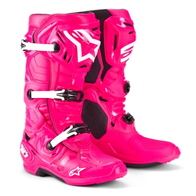 boty TECH 10, ALPINESTARS (růžová/černá/bílá, vel. 43)