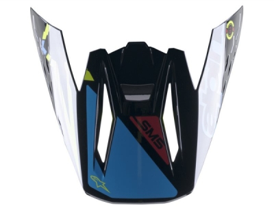 kšilt pro přilby S-M5 ACTION, ALPINESTARS (žlutá fluo/černá/modrá/tmavě červená, verze ECE 22.05)
