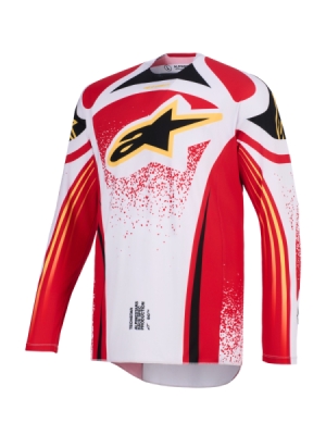 dres TECHSTAR NOMUR, ALPINESTARS (světle šedá/červená/černá/žlutá, vel. L)