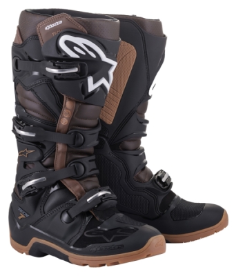 boty TECH 7 ENDURO, ALPINESTARS (černá/tmavá hnědá, vel. 48)