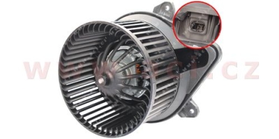 vnitřní ventilátor topení a klimatizace (+AC)
