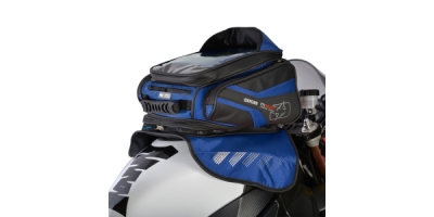 tankbag na motocykl M30R, OXFORD (černý/modrý, s magnetickou základnou, objem 30 l)