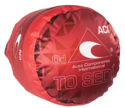 sedací taburet (sedák), průměr 50cm, výška 40cm, s logem ACI
