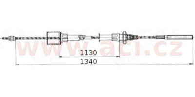 lanovod brzdový Longlife AL-KO 1130/1340 mm, závit M8, ORIGINÁL