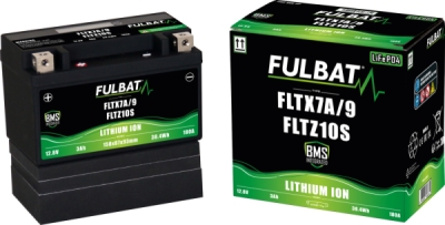 lithiová baterie LiFePO4 YTX7A-BS, YTX9-BS, YTZ10S-BS FULBAT 12V, 3Ah, 180A, hmotnost 0,65 kg, 150x87x93