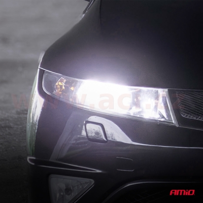 LED H4/H19 2x 18W - bílá (patice P43t), sada 2 ks