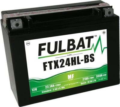 baterie 12V, YTX24HL-BS, 21Ah, 350A, bezúdržbová MF AGM 205x87x162, FULBAT (vč. balení elektrolytu)