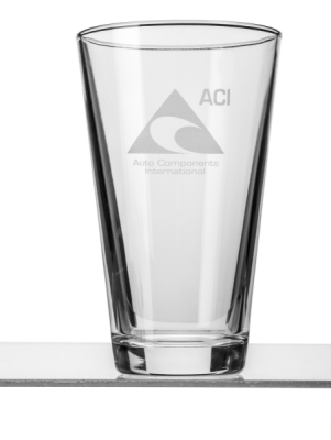 sklenička s logem ACI, objem 0,33 L