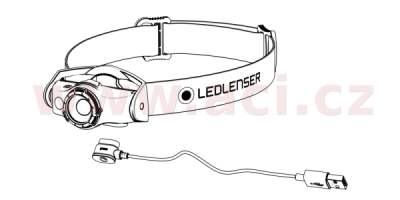 LED LENSER MH5 - outdoorová dobíjecí čelovka černo-šedá, dosvit 180 m, záruka 7 let