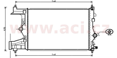 chladič 1.3CDTi (±A±AC), 1.7CDTi 81kW (±A±AC) [580*395*28]