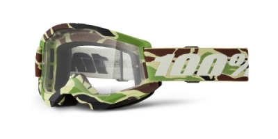 STRATA 2 NEW, brýle 100% War Camo, čiré plexi