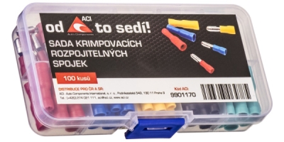 sada krimpovacích rozpojitelných spojek samec+samice (100 ks)