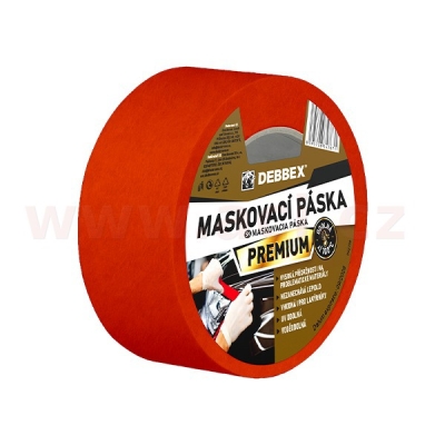maskovací páska 100 °C PREMIUM 50mm x 50m, DEBBEX