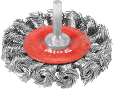 Rotační kartáč FI 75 mm s trnem YATO YT-4759