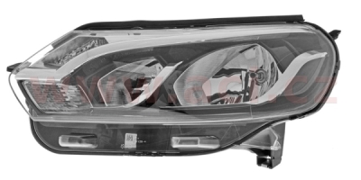 přední světlo H7+H1 (el. ovládané + motorek) VISTEON (prvovýroba) L