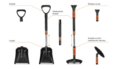 OSRAM SNOWbrush 4v1 - nástroj pro snadné odklízení sněhu z auta