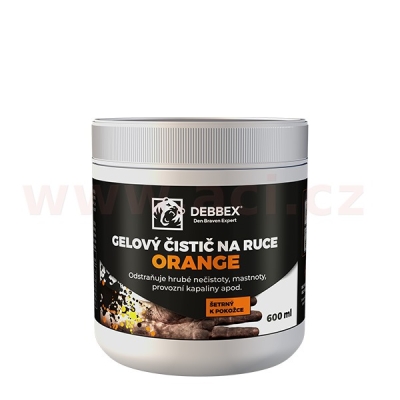 Gelový čistič na ruce ORANGE 600ml, DEBBEX
