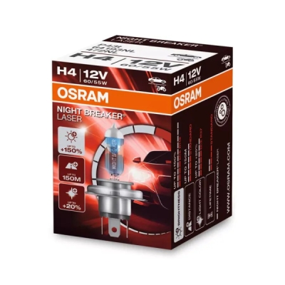 OSRAM žárovka H4 12V 60/55W (patice P43t) NIGHT BREAKER® LASER 1ks