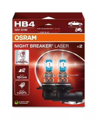 OSRAM žárovka HB4 12V 51W (patice P22d) NIGHT BREAKER® LASER 2ks