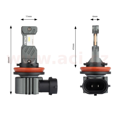 LED H8/H9/H11/H16 2x 30W - bílá (patice PGJ 19-5), sada 2 ks