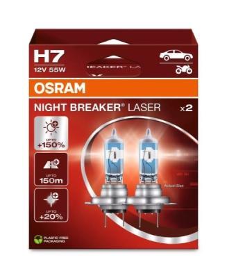 OSRAM žárovka H7 12V 55W (patice PX26d) NIGHT BREAKER® LASER 2ks