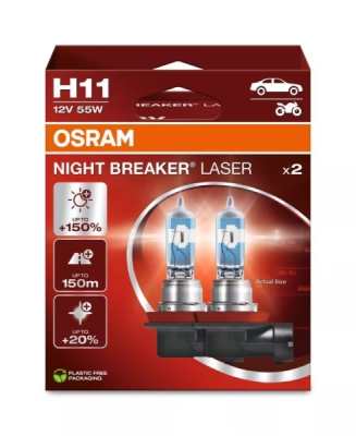 OSRAM žárovka H11 12V 55W (patice PGJ19-2) NIGHT BREAKER® LASER 2ks