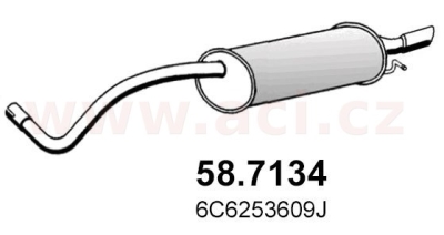 Zadní tlumič výfuku ASSO/VENEPORTE VW80770