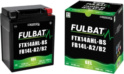 baterie 12V, YTX14AHL-BS/YB14L-A2/B2 GEL 14Ah, 175A, bezúdržbová GEL technologie 135x90x167 FULBAT (aktivovaná ve výrobě)