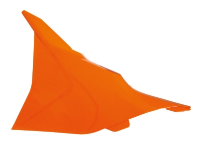 boční kryt vzduchového filtru levý KTM, RTECH (oranžový)