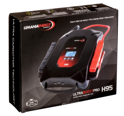 výkonný hybridní startovací booster H95 12V LEMANIA ENERGY