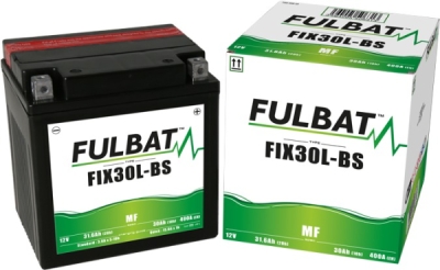 baterie 12V, YIX30L-BS, 30Ah, 400A, bezúdržbová MF AGM 165x125x175, FULBAT (vč. balení elektrolytu)