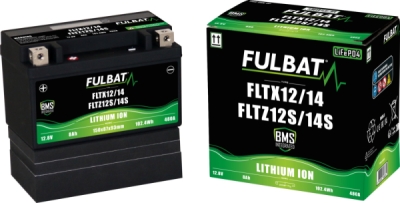 lithiová baterie  LiFePO4  YTX12-BS, YTX14-BS, YTZ12S-BS, YTZ14S-BS  FULBAT  12V, 8Ah, 480A, hmotnost 1,20 kg, 150x87x93