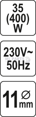 Tavná pistole 35/400W YATO YT-82401