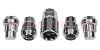 bezpečnostní matice kola, závit M14x1.5, kuželové sedlo (sada 4 ks)