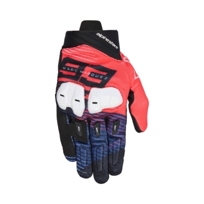 rukavice SP X 1 MM93 kolekce, ALPINESTARS (červená fluo/modrá/černá/bílá, vel. M)