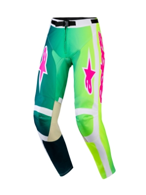 kalhoty RACER PORTL, ALPINESTARS (zelená/bílá/černá, vel. 30)