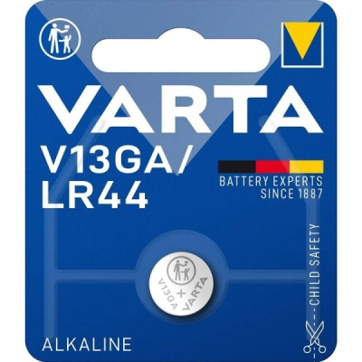 baterie alkalická LR44/ AG13/ A76/ SR44/ G13/ LR1154, 1.5 V VARTA