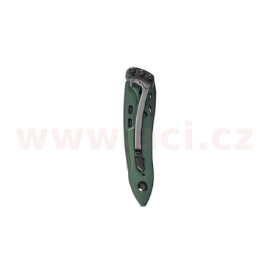 LEATHERMAN SKELETOOL KB OG GREEN - zavírací nůž s otvírákem lahví, rovná čepel