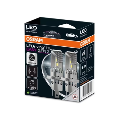 OSRAM žárovka LEDriving HL EASY GEN 2 H4/H19, 24W, 6500K, 12V, P43t, sada 2ks