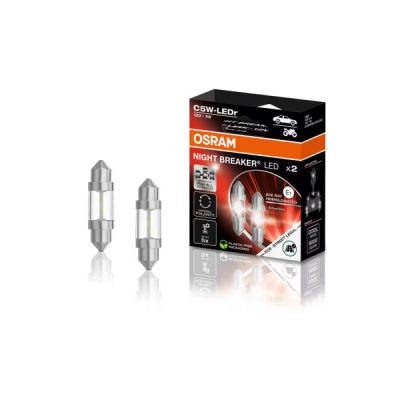 OSRAM žárovka NIGHT BREAKER LED C5W ECE 1W, 6000K, 12V, 45lm, sada 2ks (homologováno)