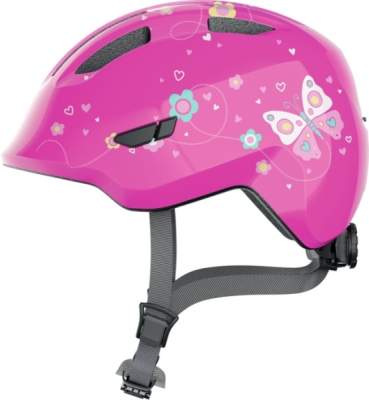 cyklo přilba SMILEY 3.0 pink butterfly, ABUS,dětská (růžová, vel.S)