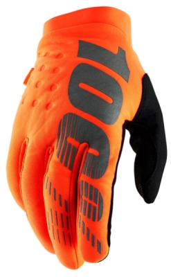 rukavice BRISKER, 100% - USA (fluo oranžová/černá , vel. L)