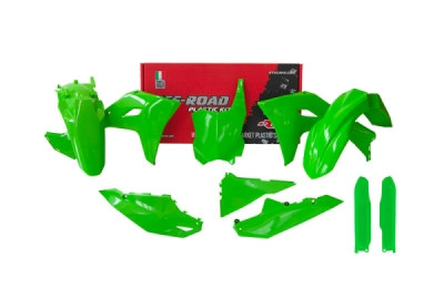 sada plastů KAWASAKI, RTECH (zelená, 6 dílů)