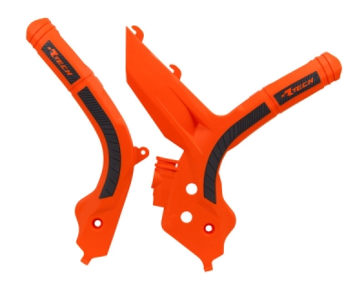 protektory rámu KTM, RTECH (sada, oranžovo-černé)