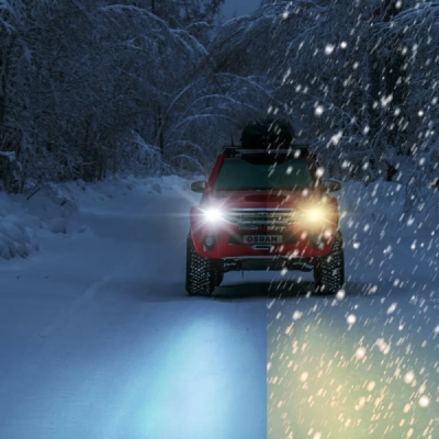 OSRAM žárovka H4, 12V, 45W, P43t, LEDriving HL ALLSEASON H4 (6500K/2700K přepínatelné), sada 2ks