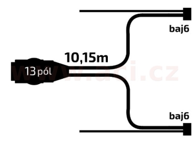 kabeláž pro přívěs, přední vývody JOKON (Německo) ORIGINÁL