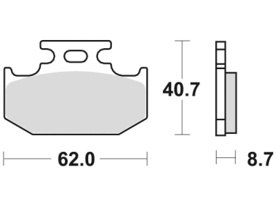 brzdové destičky, BRAKING (semi-metalická směs SM1) 2 ks v balení